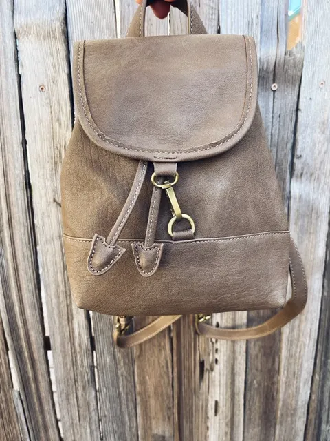 Olivia Small Backpack in Taupe