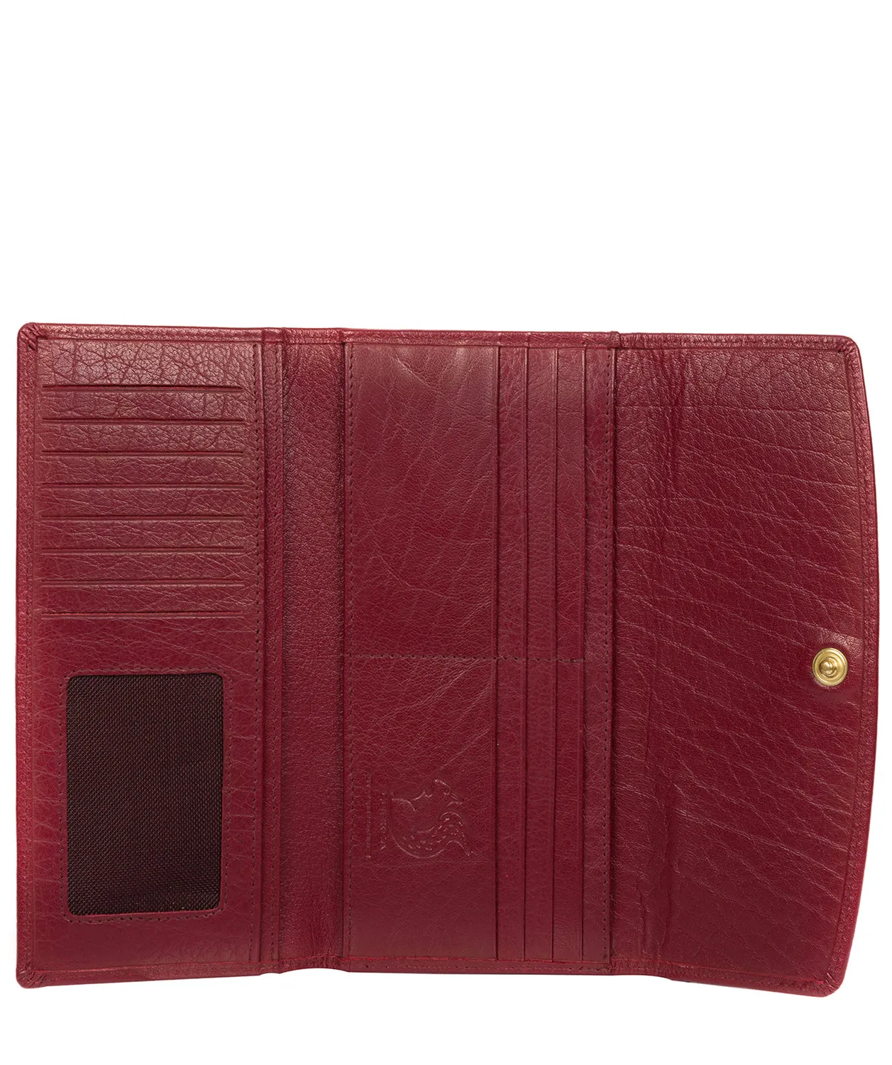 'Ollie' Deep Red Leather RFID Purse