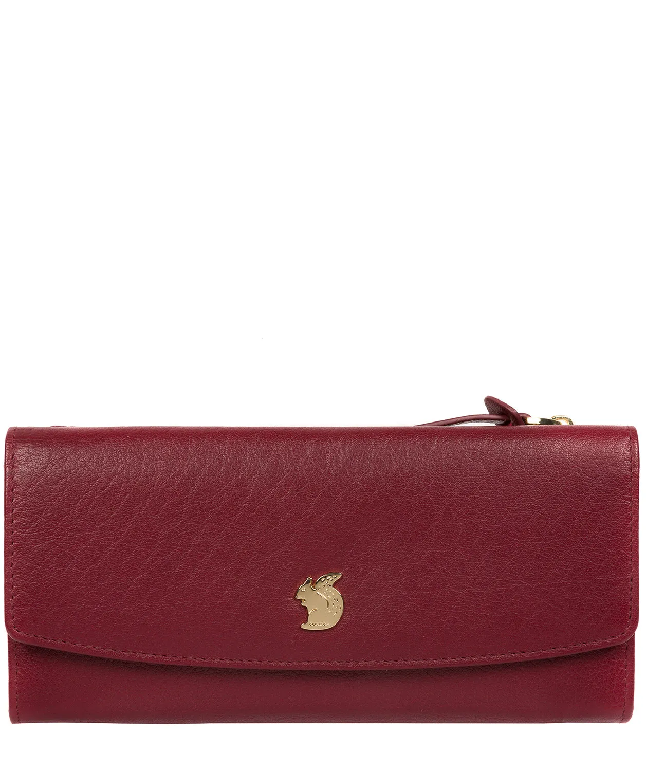 'Ollie' Deep Red Leather RFID Purse