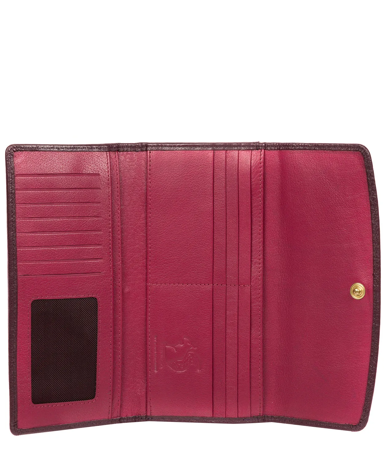 'Ollie' Plum Leather RFID Purse