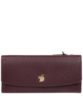 'Ollie' Plum Leather RFID Purse