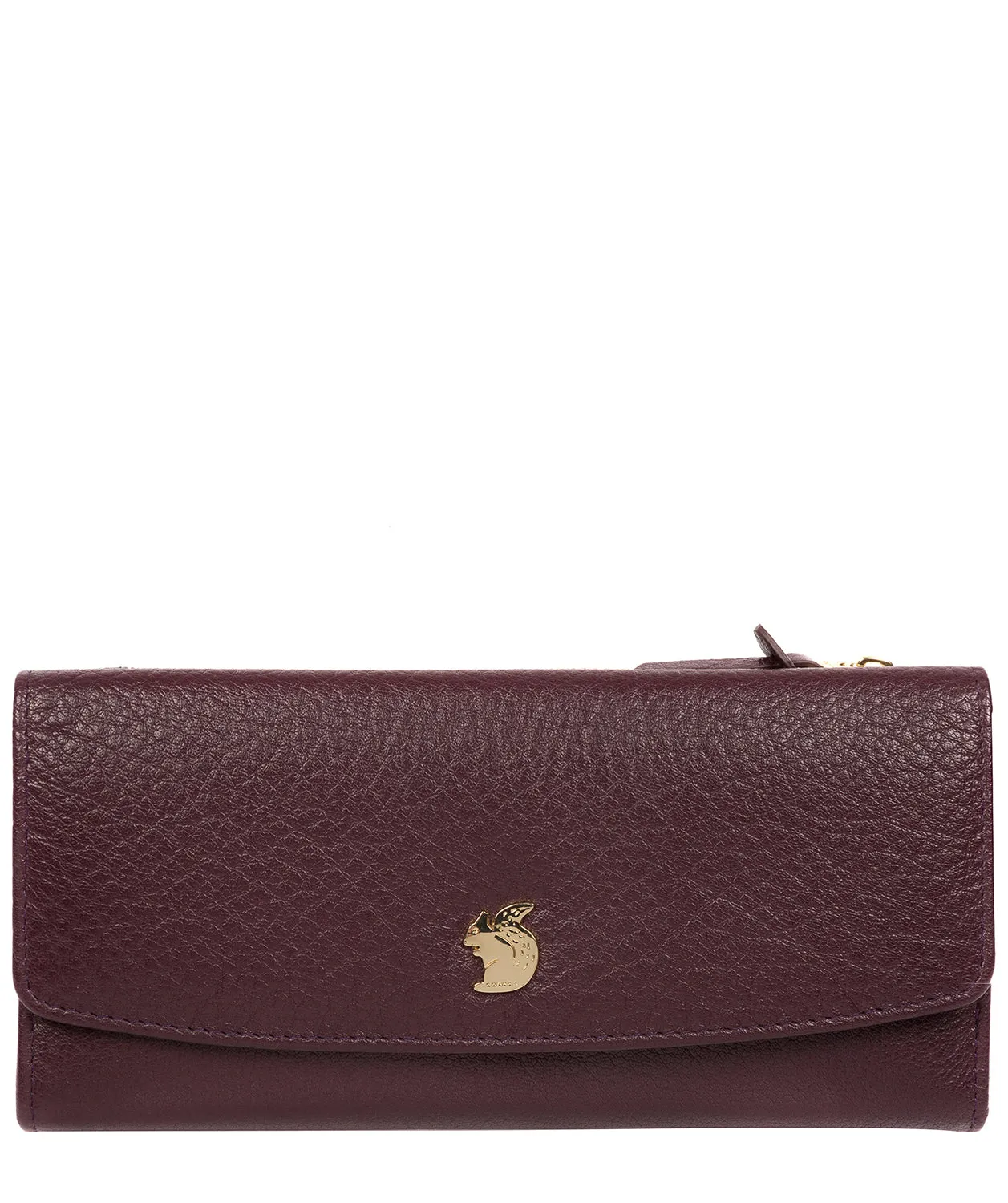 'Ollie' Plum Leather RFID Purse