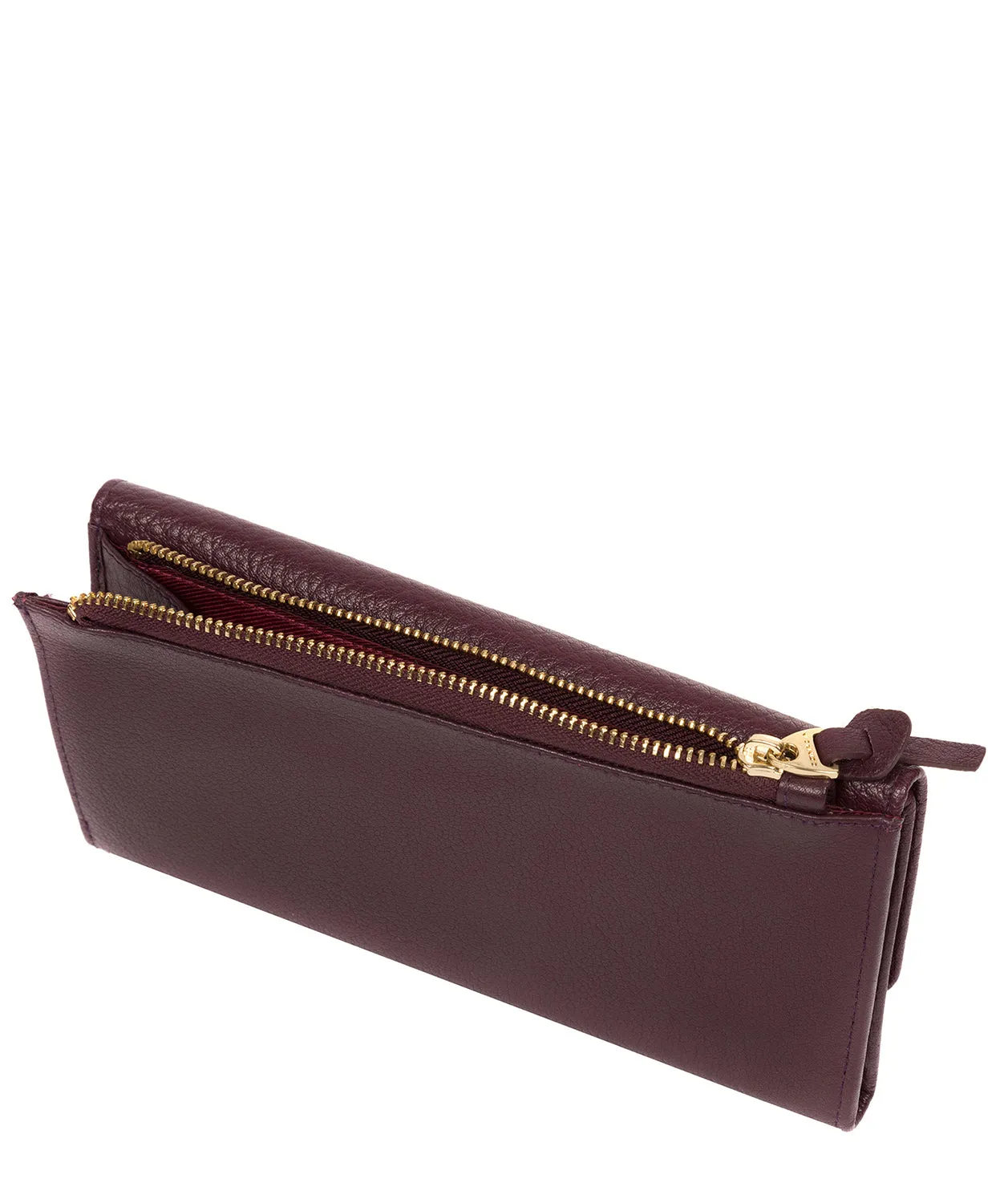 'Ollie' Plum Leather RFID Purse