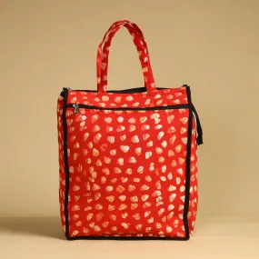 Orange - Handcrafted Cotton Shopping Bag 14