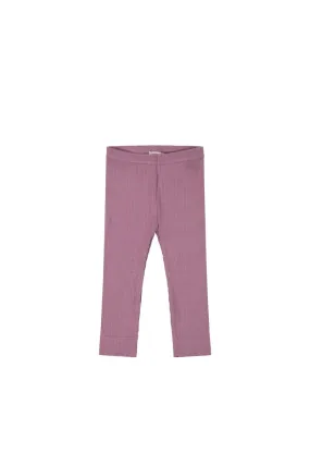 Organic Cotton Modal Elastane Legging - Berry Jam