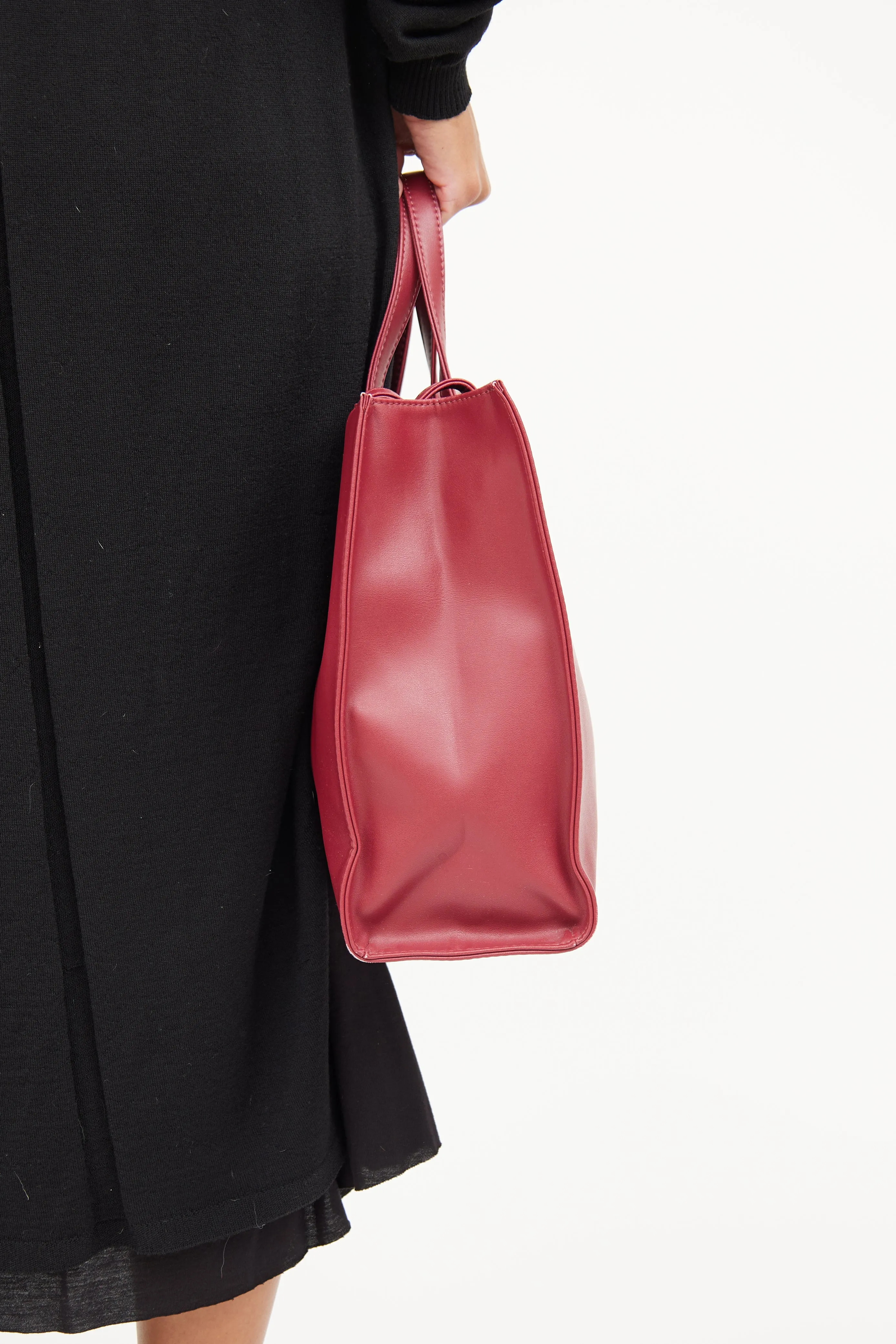 Oxblood Medium Shopping Bag