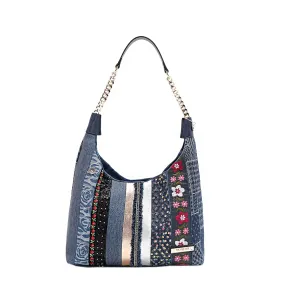 PATCH FLOWER HOBO BAG