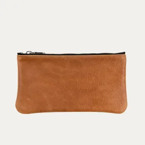 Pauly Phone Pouch | Distressed Cognac Leather   Silver Hardware