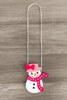 Pink Snowman Purse