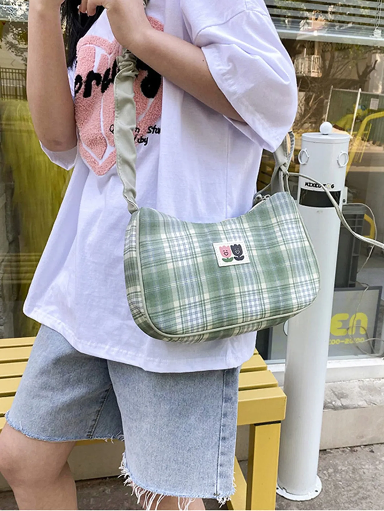 Plaid Shoulder Bag