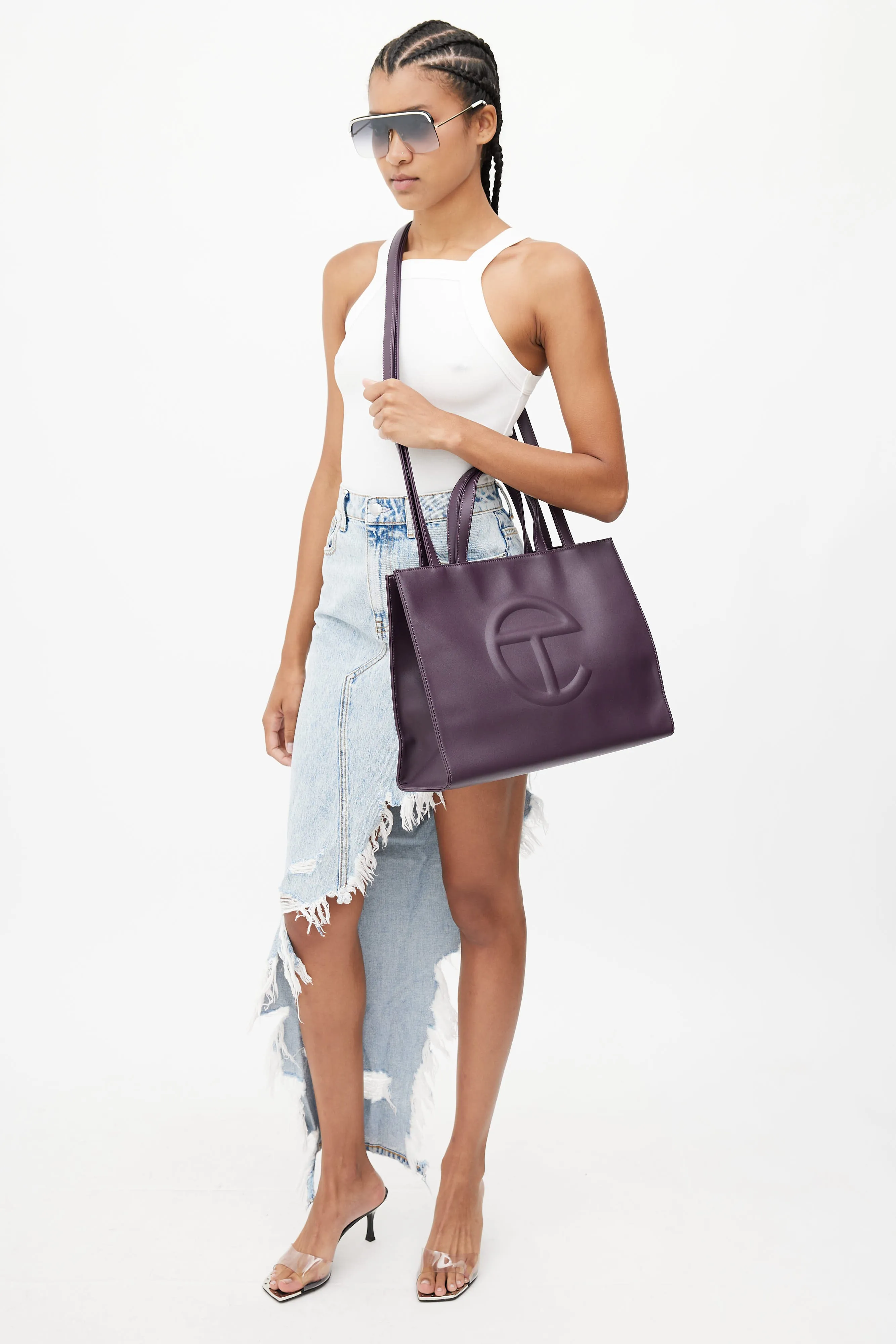 Purple Medium Shopping Bag