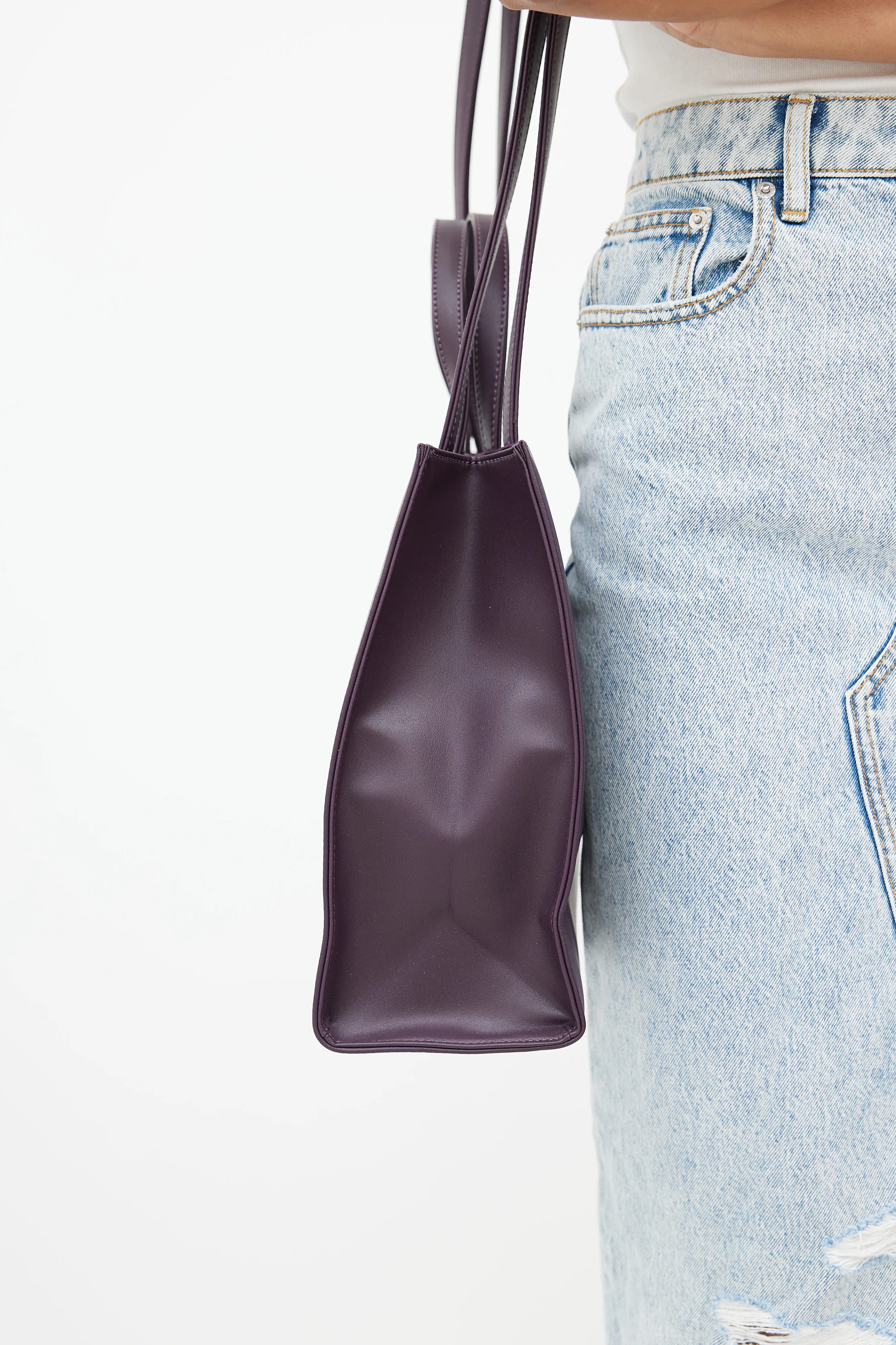 Purple Medium Shopping Bag