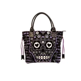 Purple Sugar Skull Bag