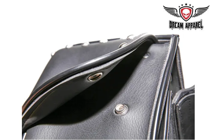 PVC Motorcycle Saddlebag With Studs