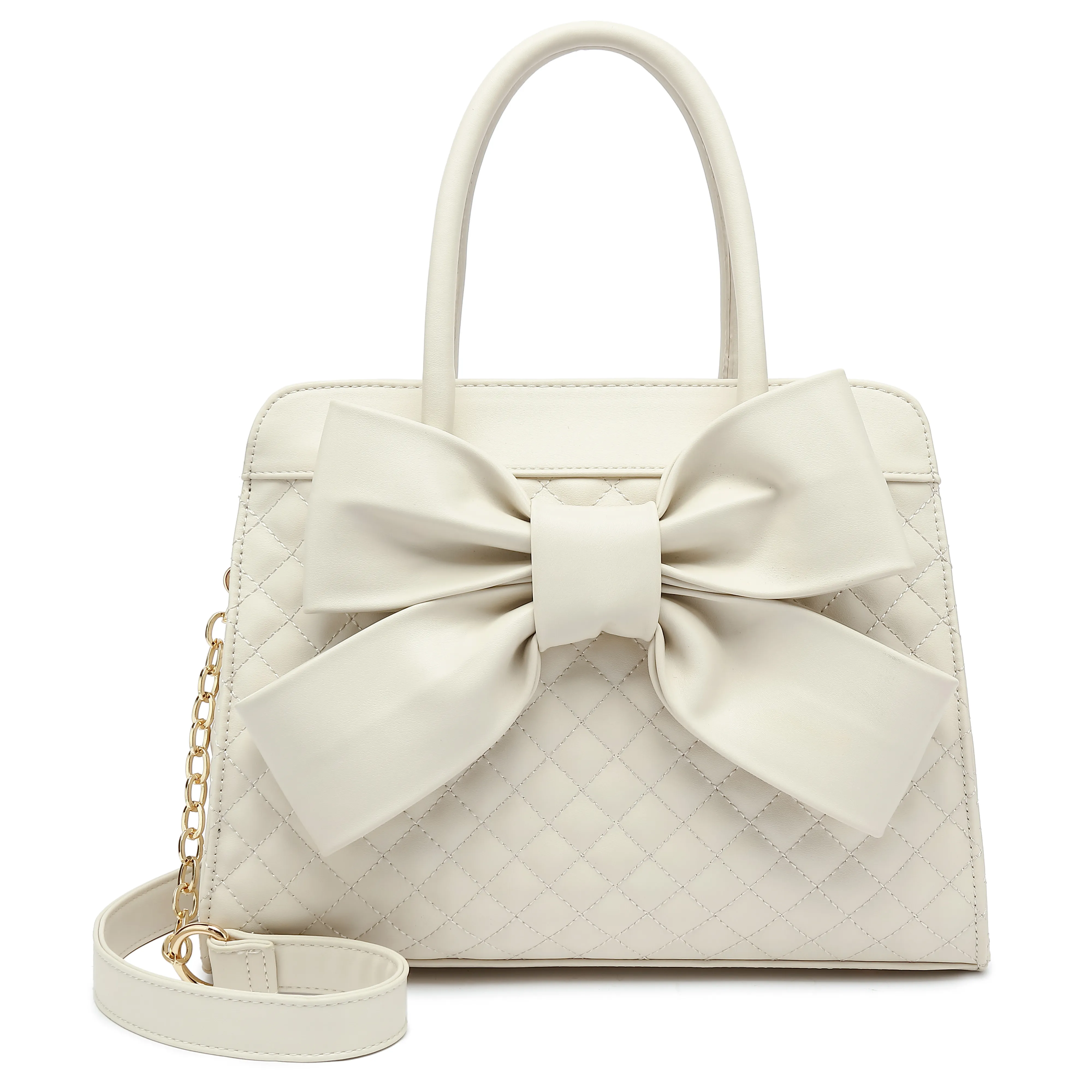 Quilted Bow Satchel H1048