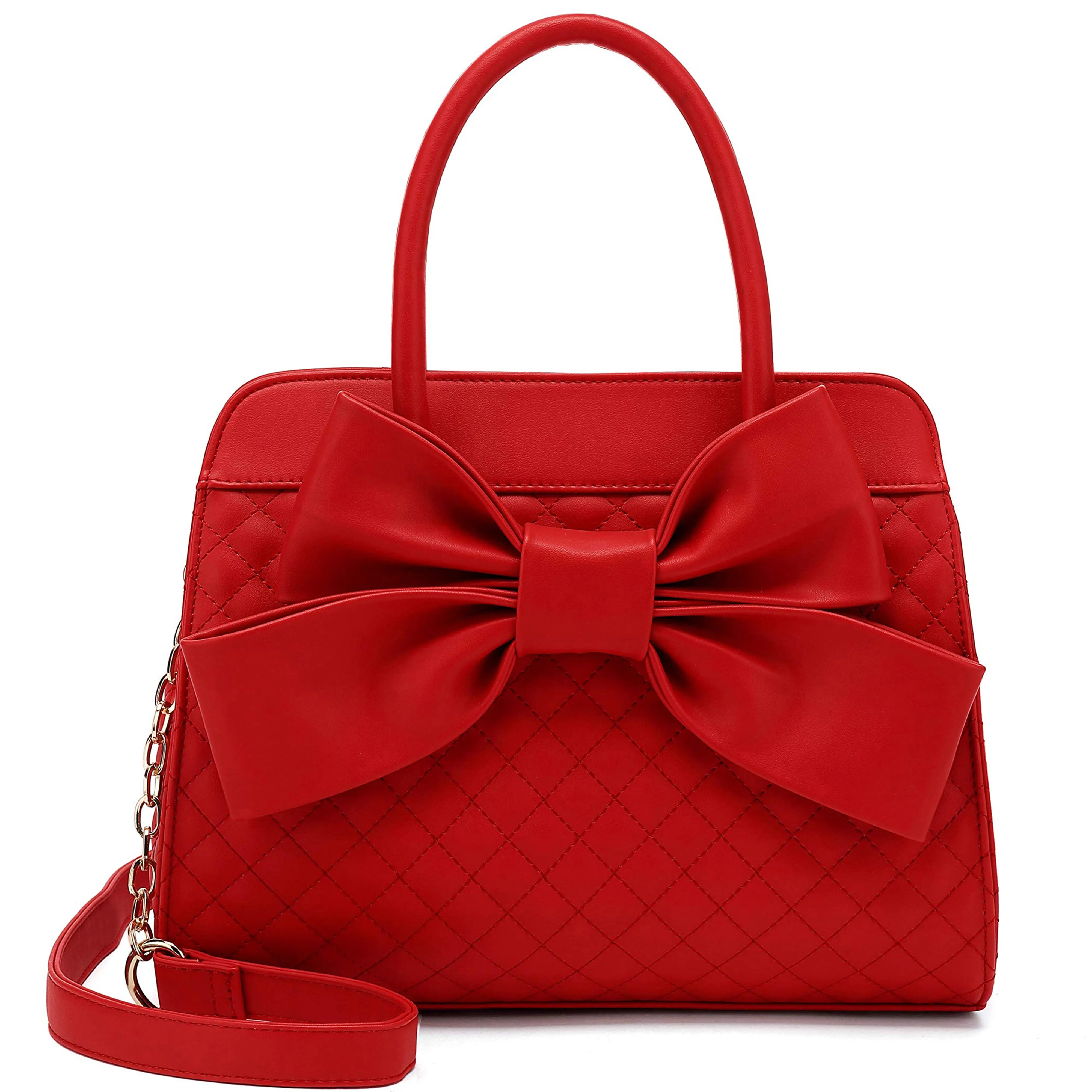 Quilted Bow Satchel H1048