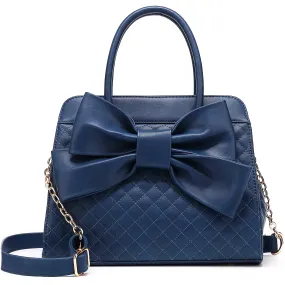 Quilted Bow Satchel H1048