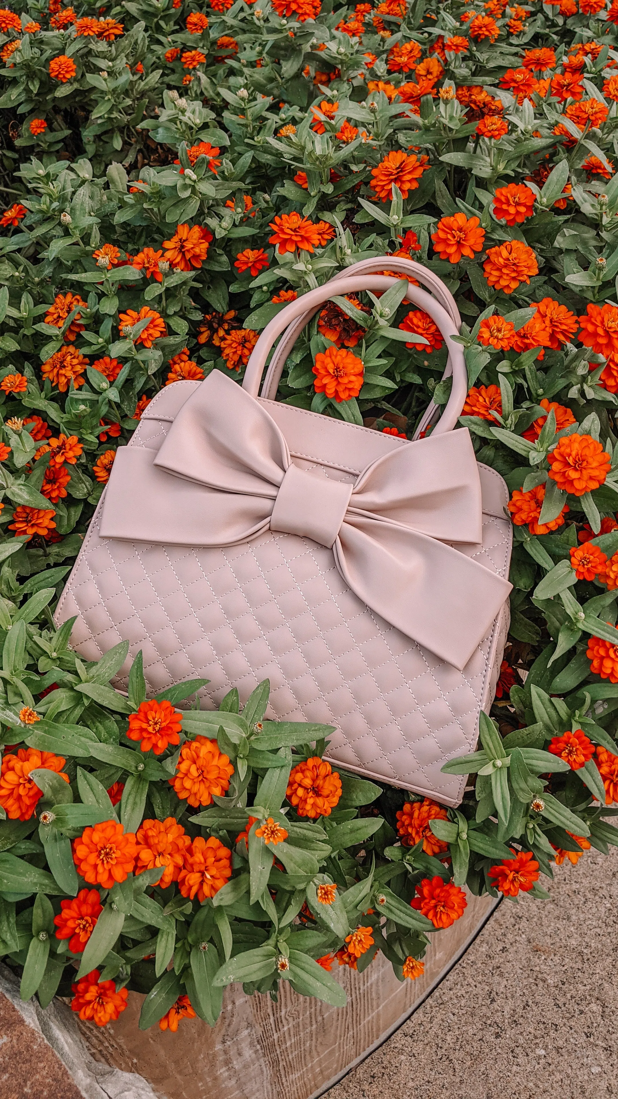 Quilted Bow Satchel H1048