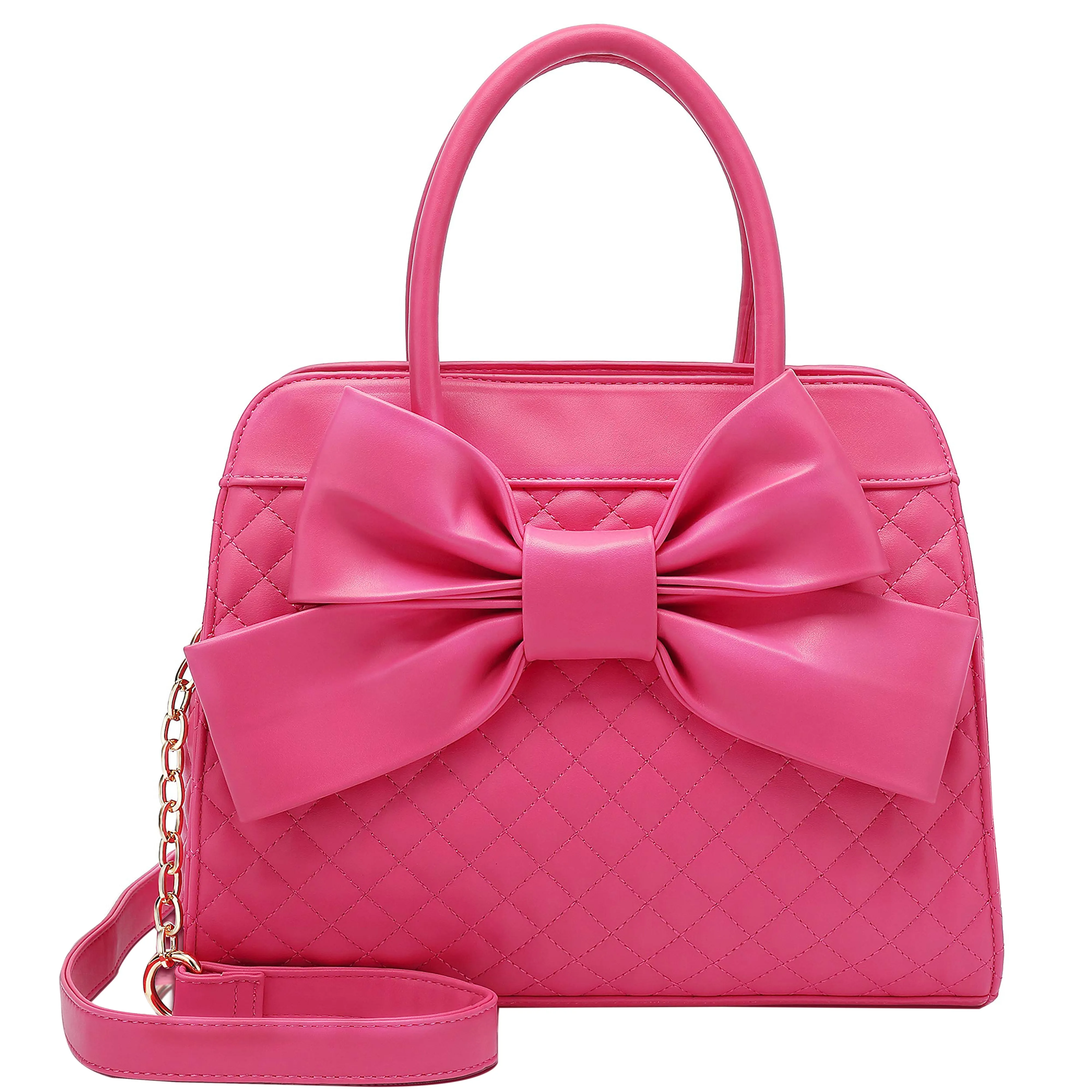 Quilted Bow Satchel H1048