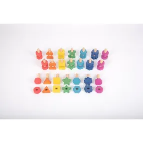 Rainbow Wooden Nuts & Bolts - Small Set (Pk7)