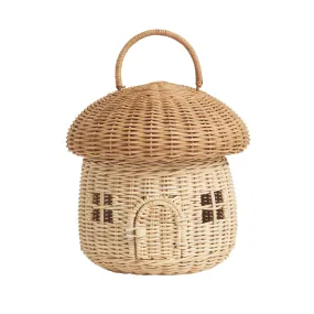 Rattan Mushroom Basket - Natural