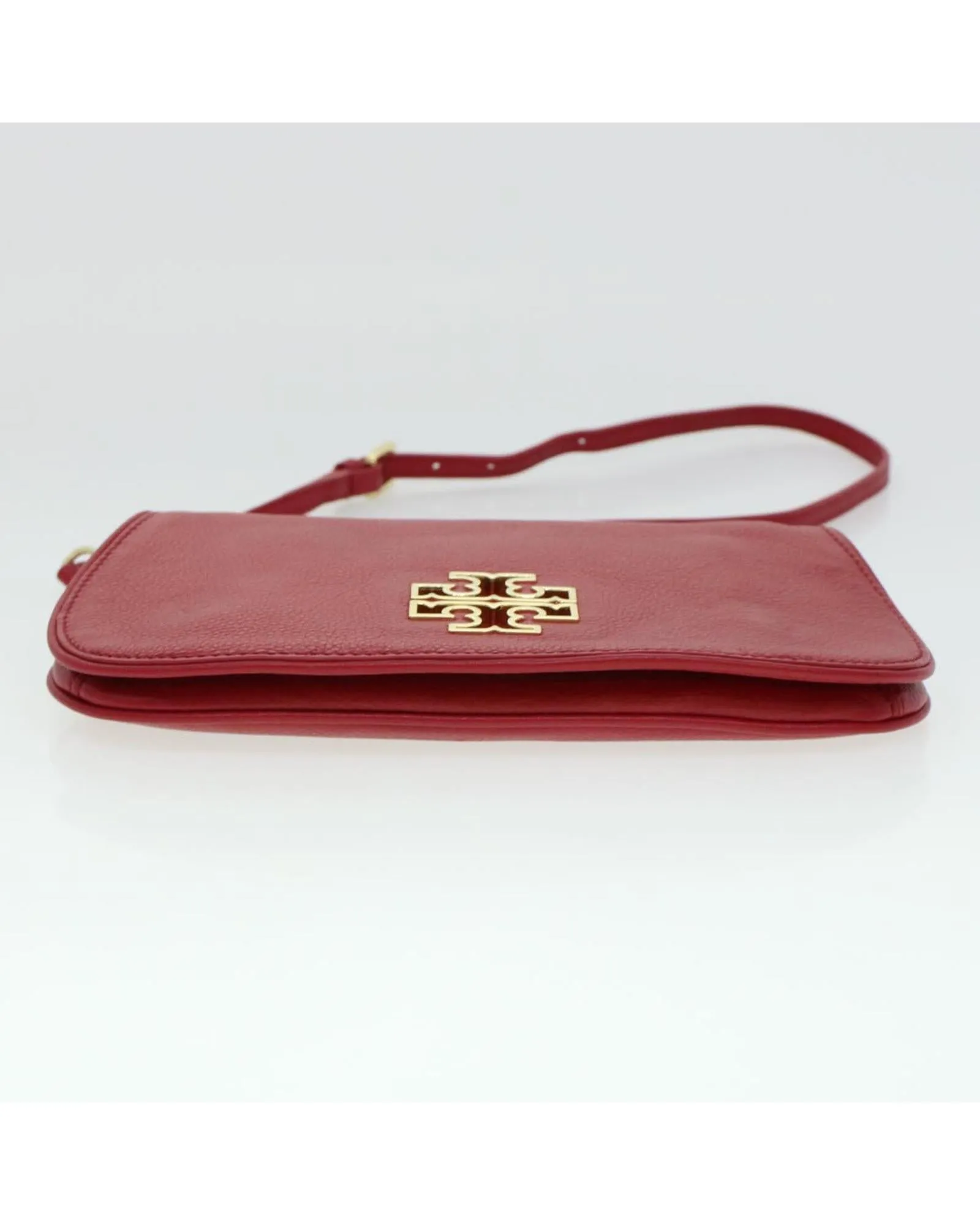 Red Leather Chain Shoulder Bag