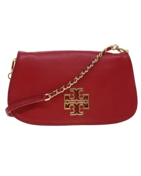 Red Leather Chain Shoulder Bag