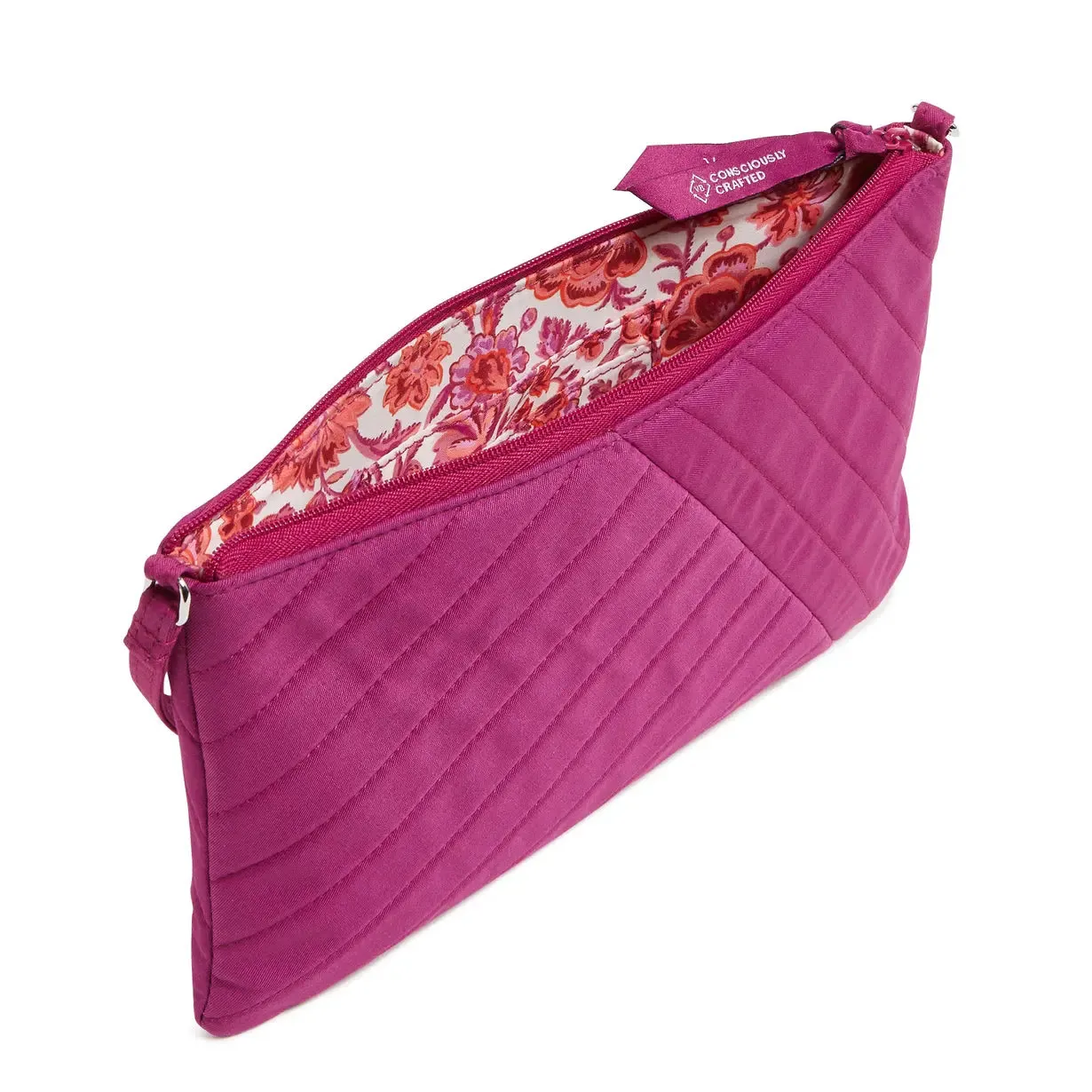 RFID Convertible Wristlet - Halo Quilt Dark Raspberry