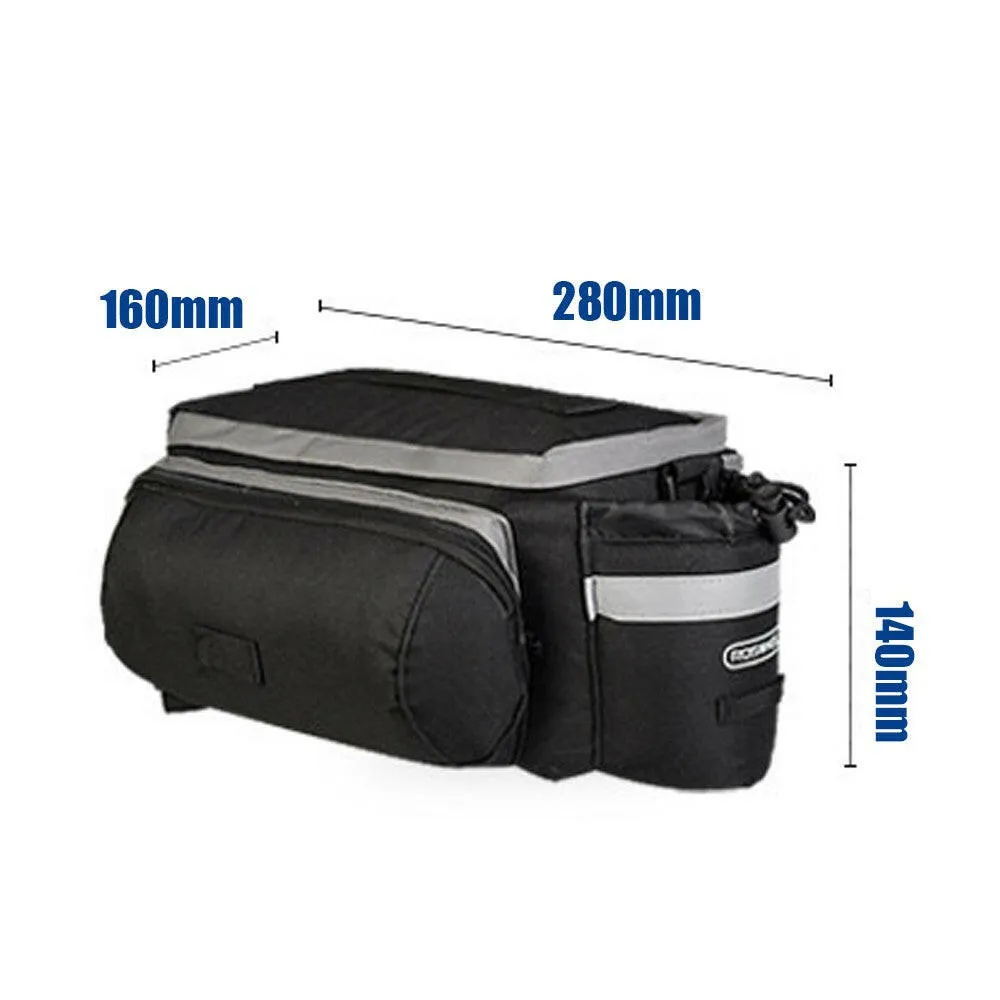 Roswheel 14024 Convertible Bike Bicycles Rear Rack Seat Pannier Trunk Bag with Cup Holder