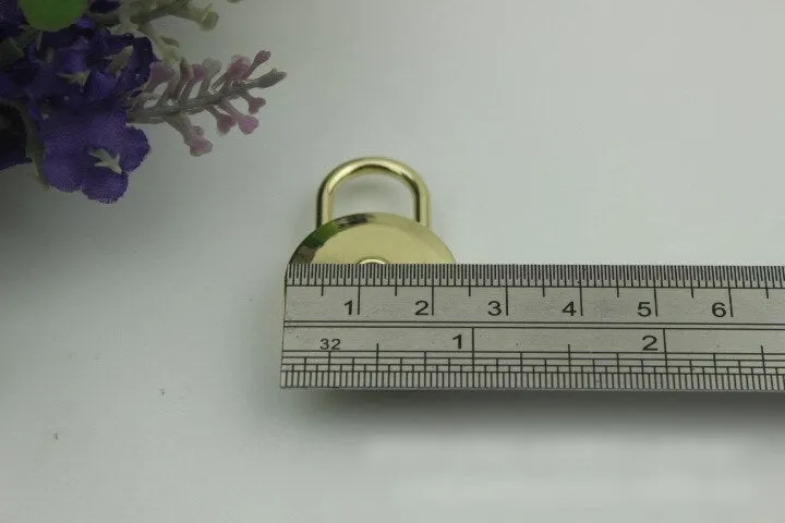 Round Keyless Switch Padlock 35mm Charm Organizer Luggage Hardware Gold Lock And Key Closure Small Bag Clutch Metal Accessories Wholesale