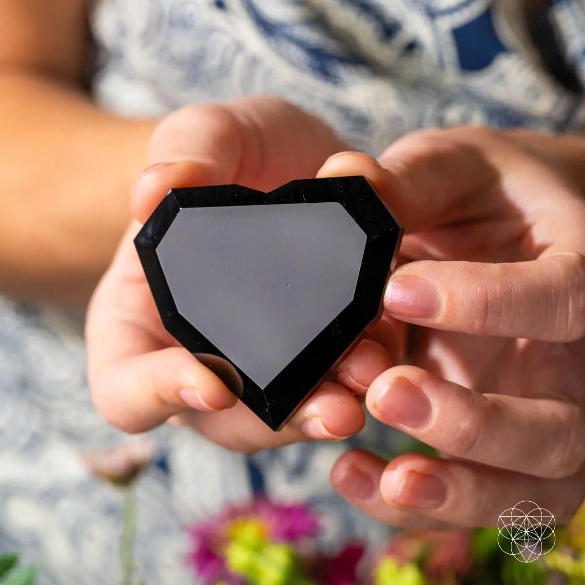 Royal Diamond Heart - Black Obsidian Negativity Repellent