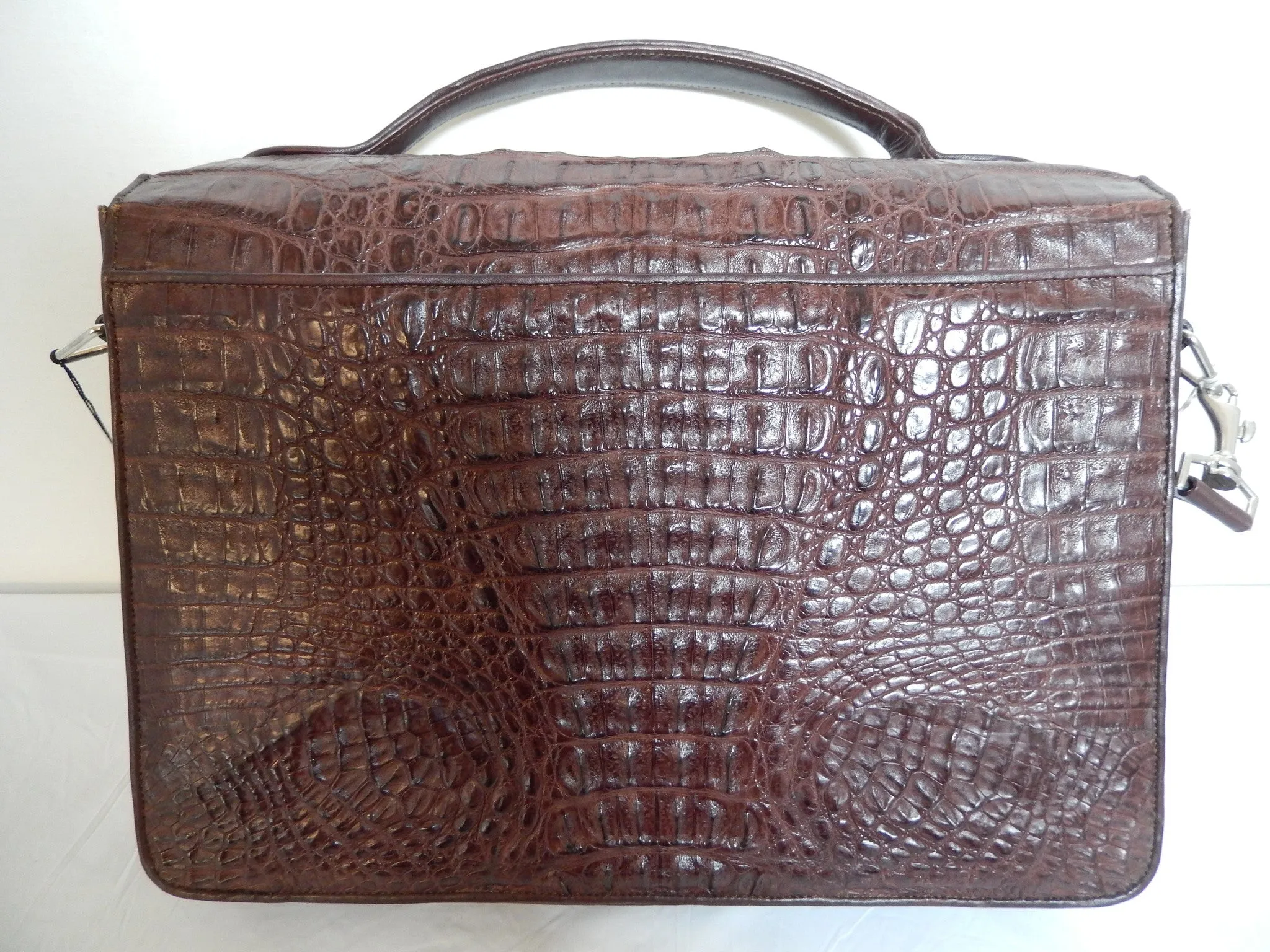 Safari Chocolate Alligator Snout Travel Bag