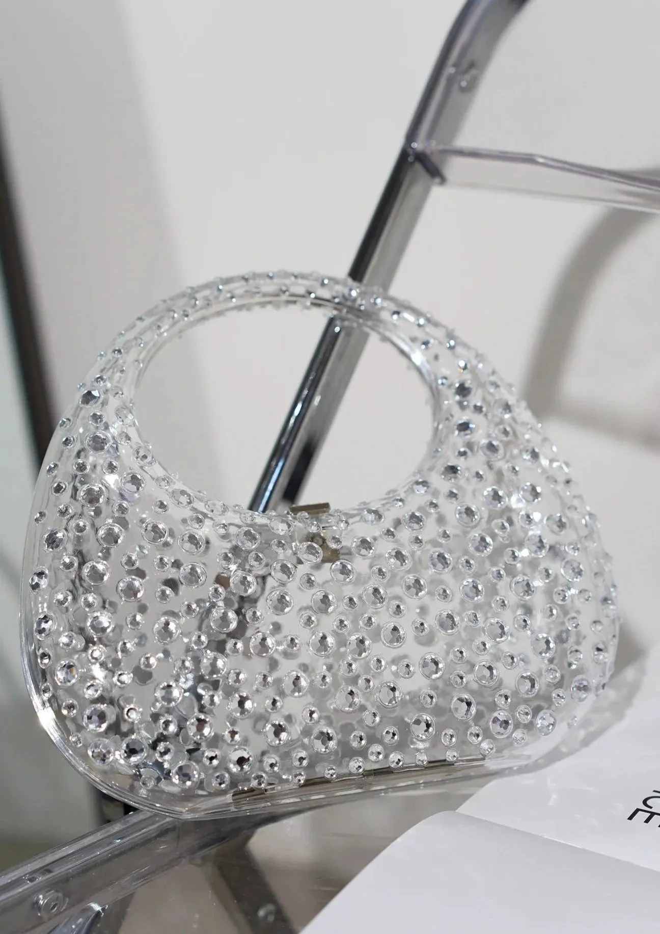 Sashay Crescent Shape Diamond Clutch