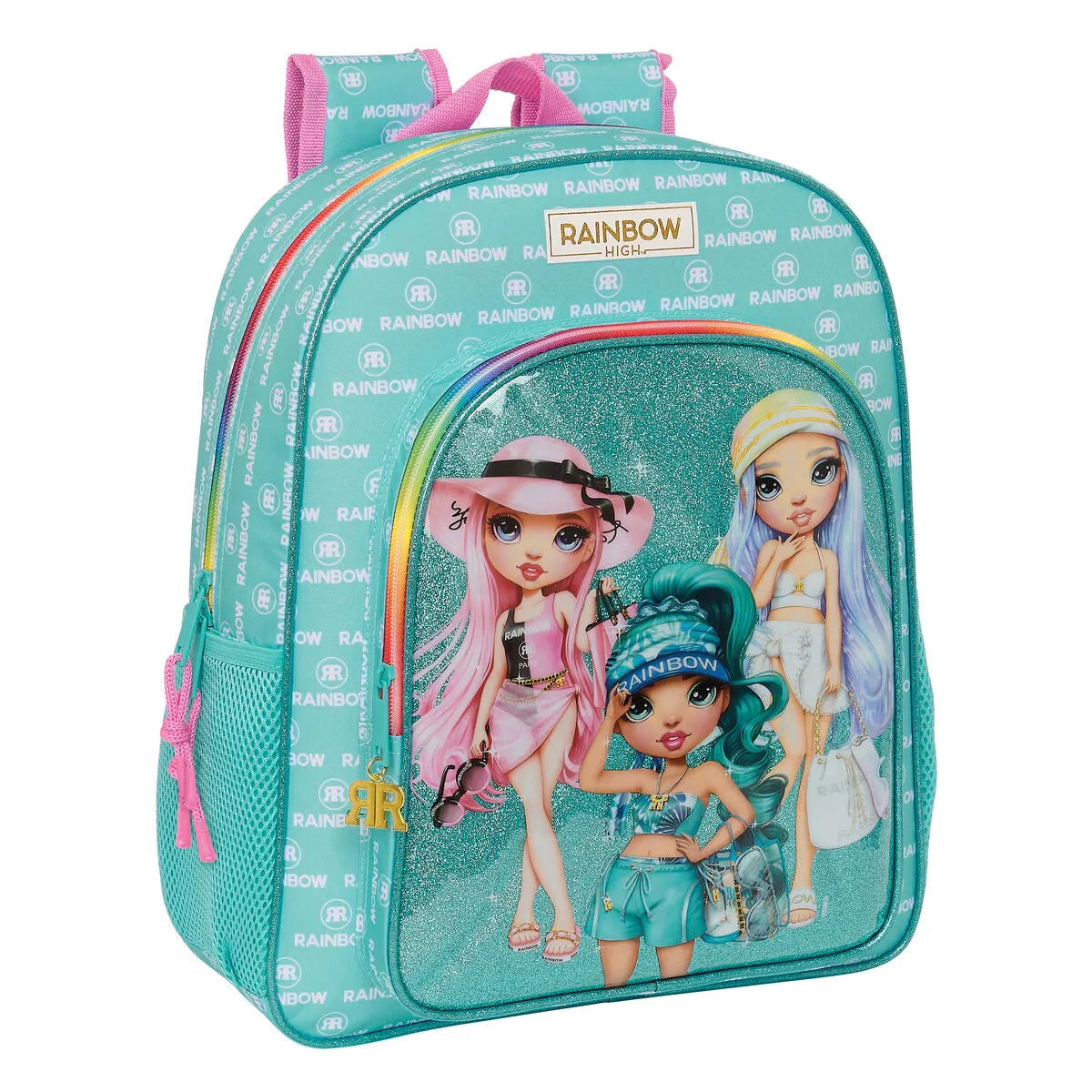 School Bag Rainbow High Paradise Turquoise 32 X 38 X 12 cm