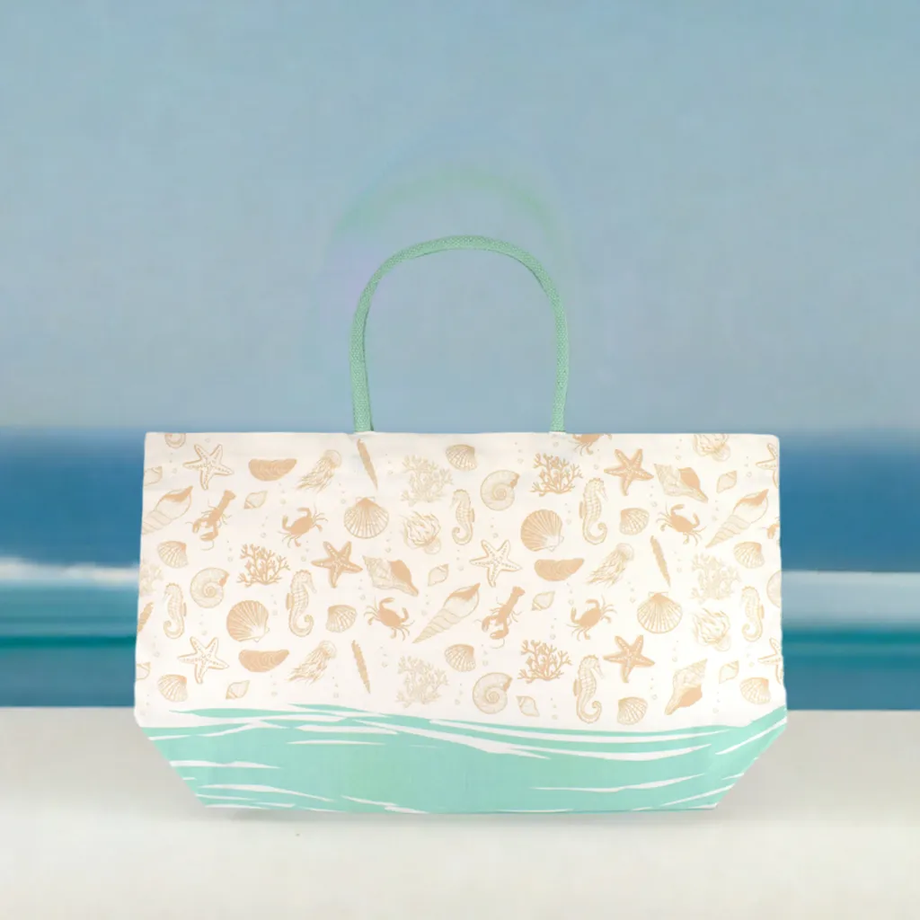 Seashells Large Canvas Tote Bag