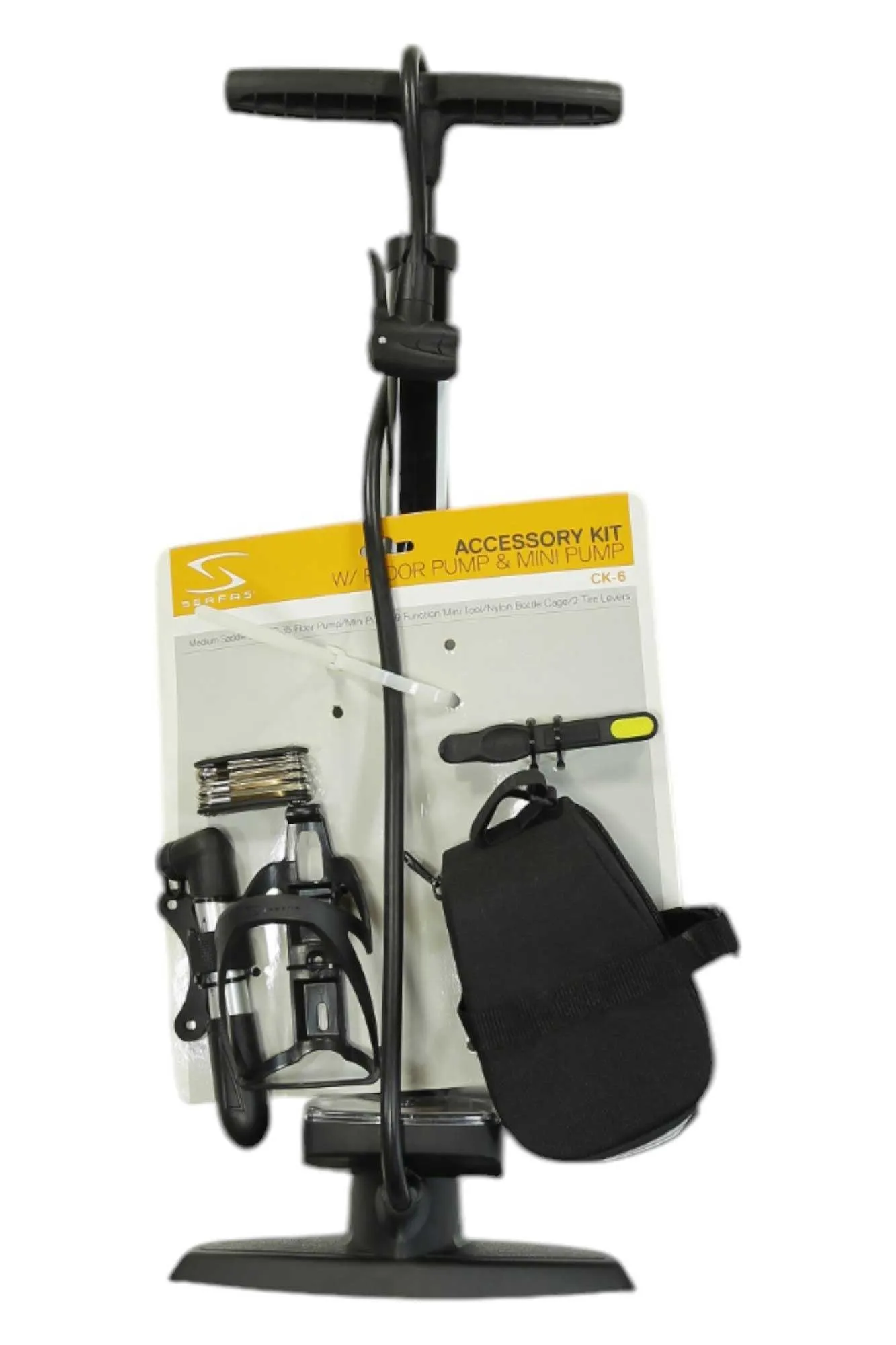 Serfas Combo Kit with Floor Pump and Mini Pump