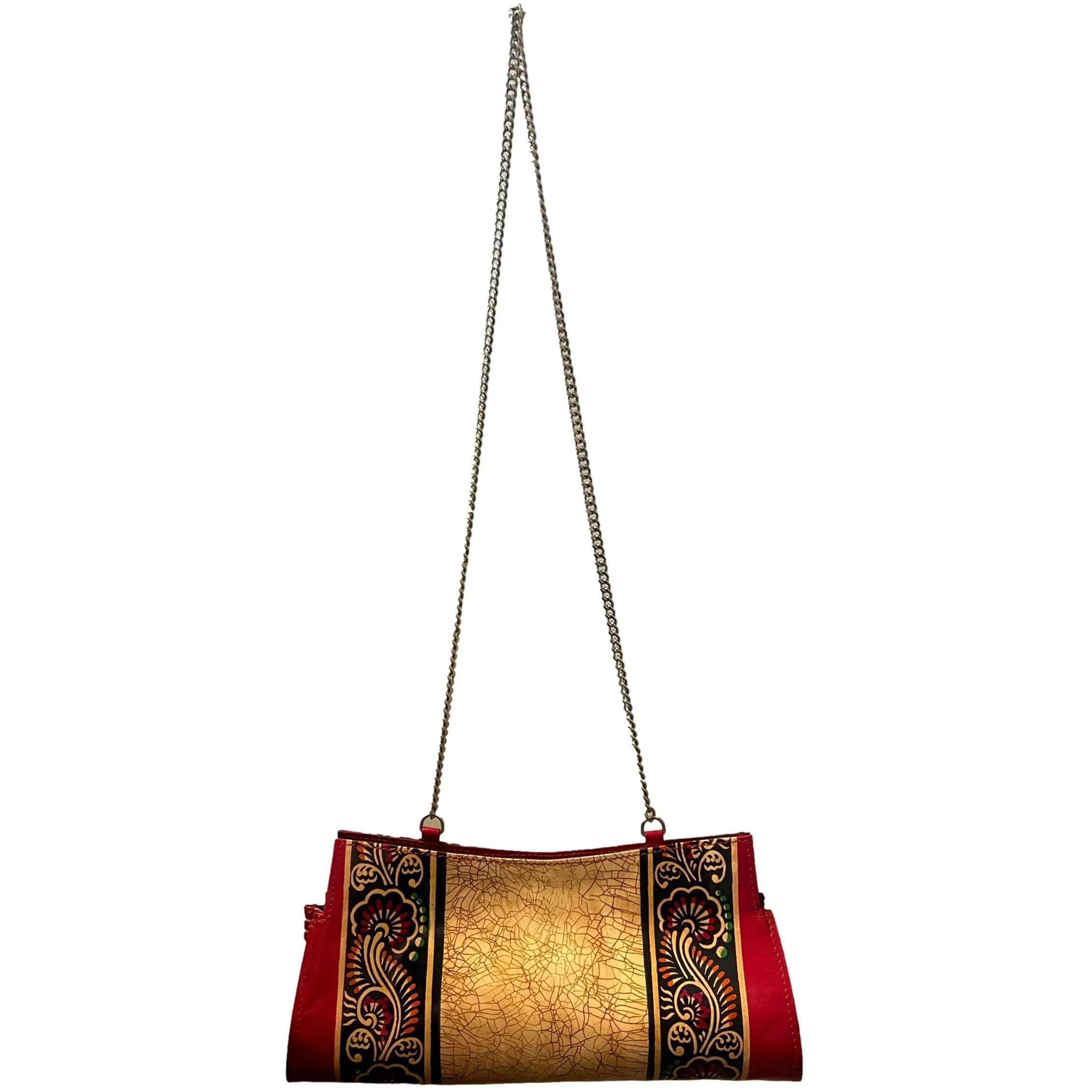 Shantiniketan Leather Designer Purse with Chain