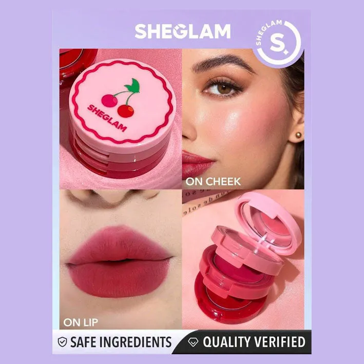 Sheglam Very Cherry Cheek & Lip Cream Stack