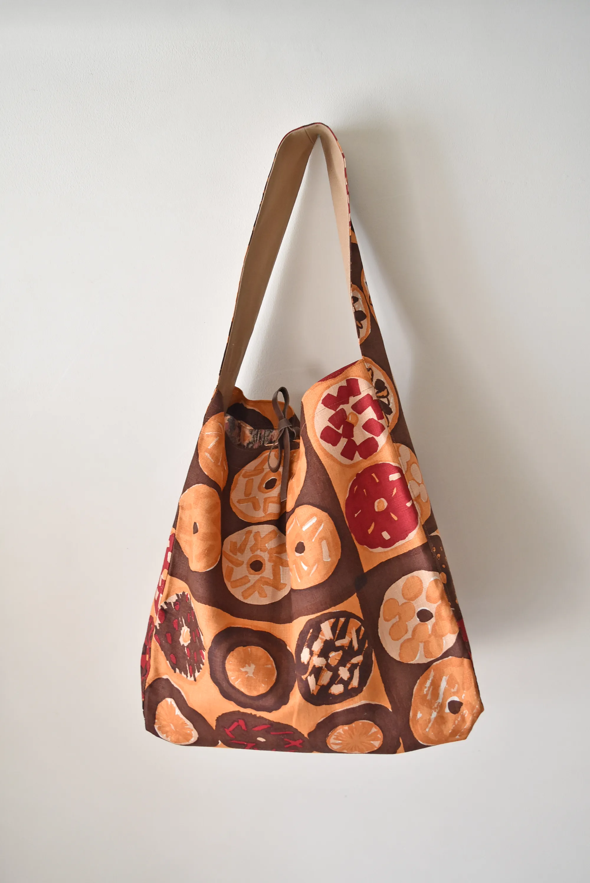 Shopping shoulder bag / linen100%