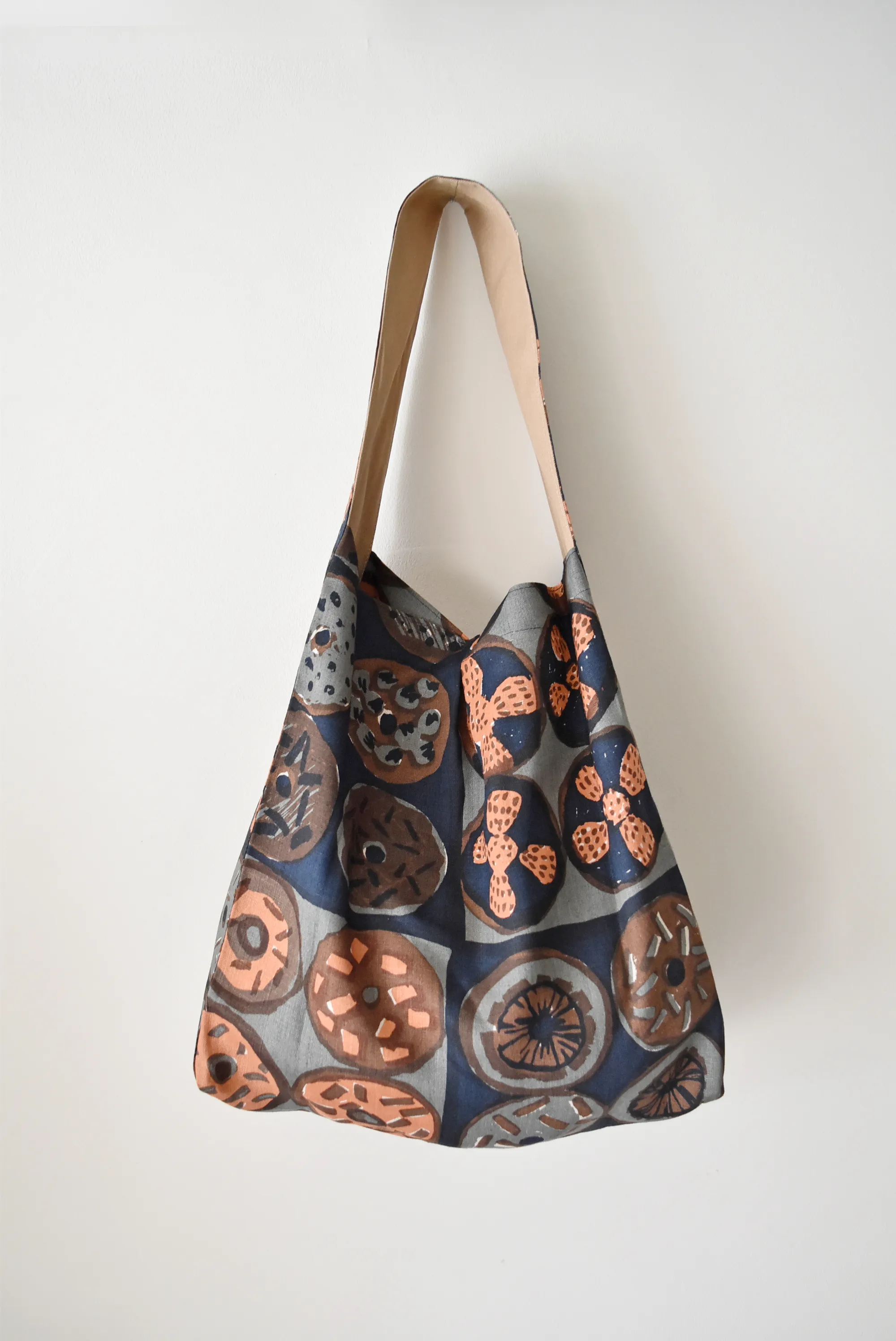 Shopping shoulder bag / linen100%