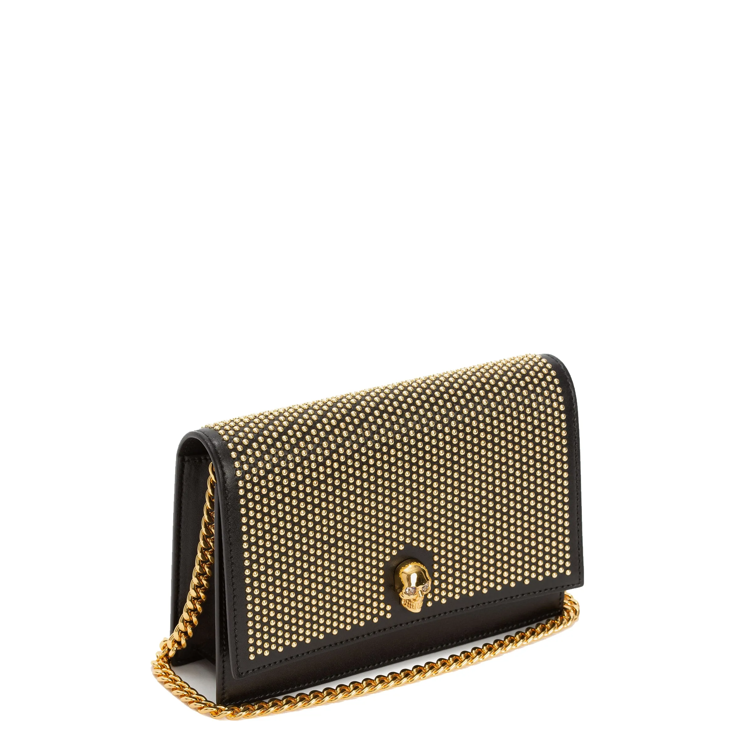 Skull Mini Bag Studded, Black/Gold