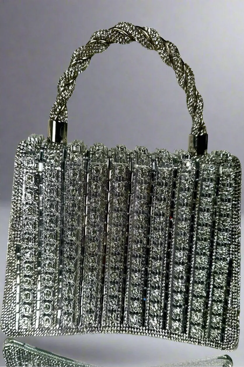 Square Crystal Clutch Purse