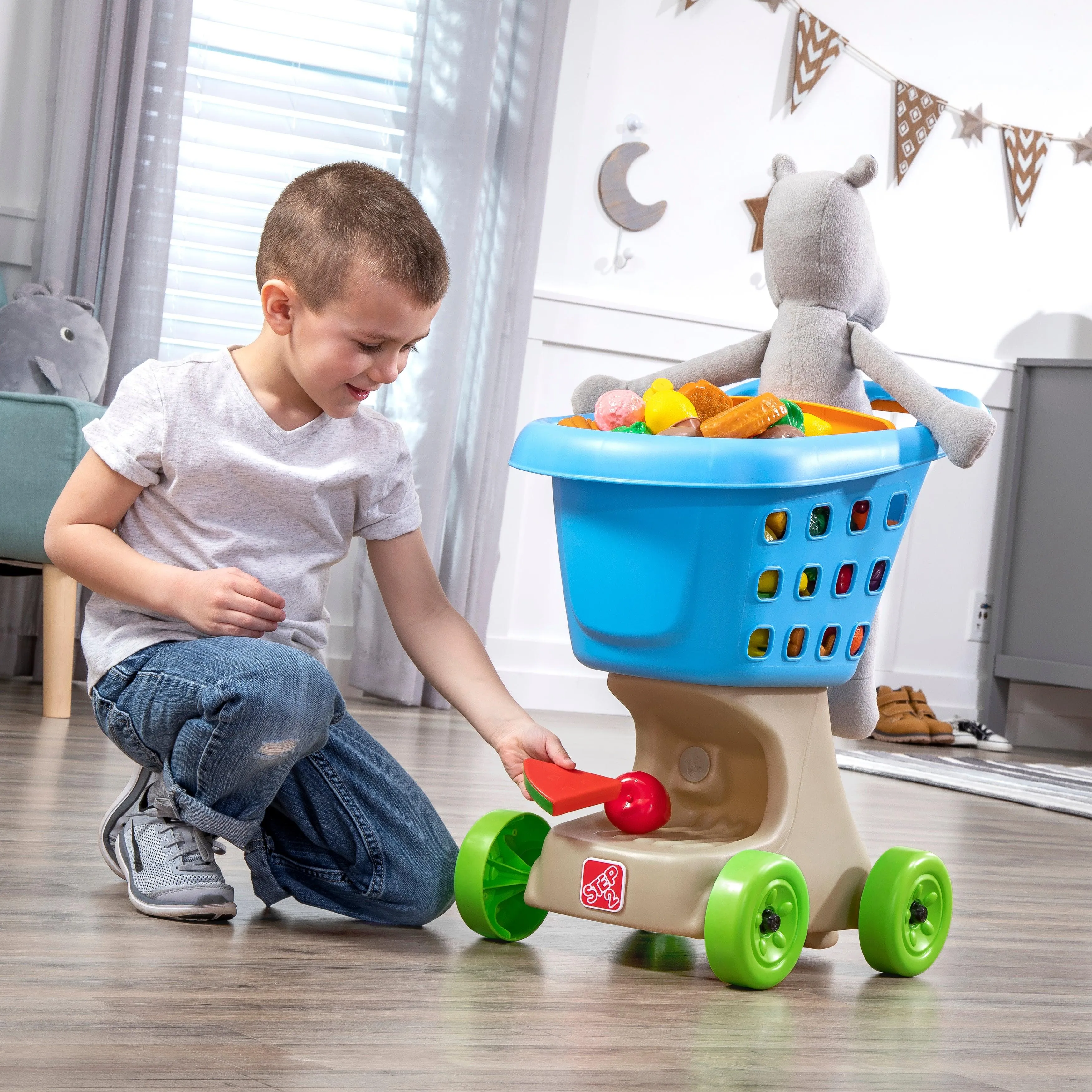 Step2 Little Helper's Shopping Cart for Kids, Blue