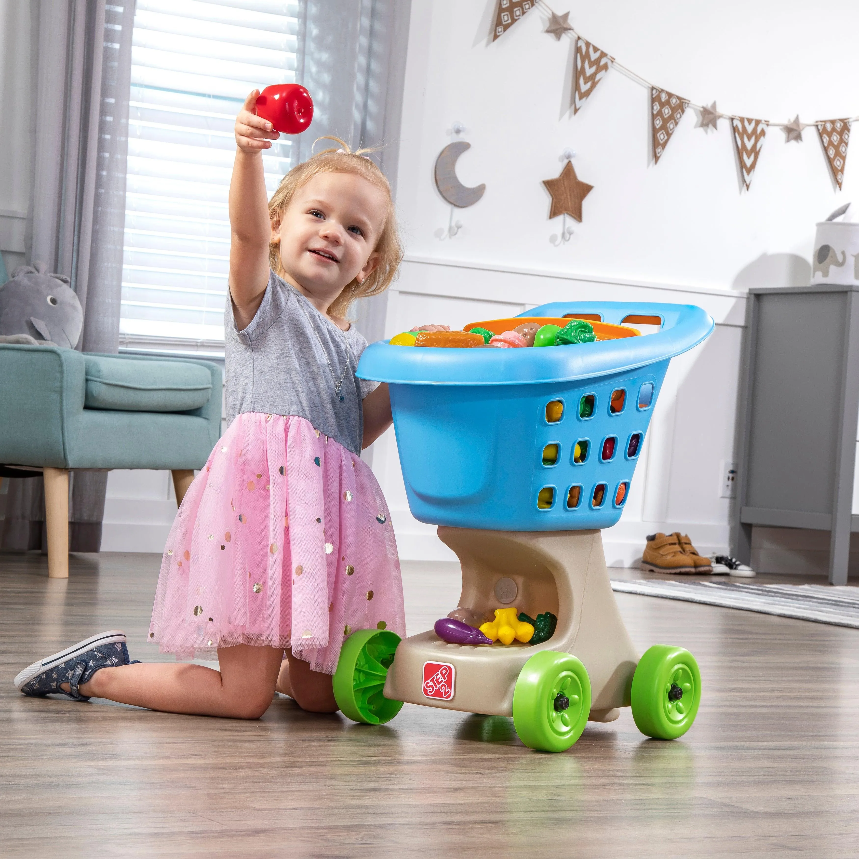 Step2 Little Helper's Shopping Cart for Kids, Blue