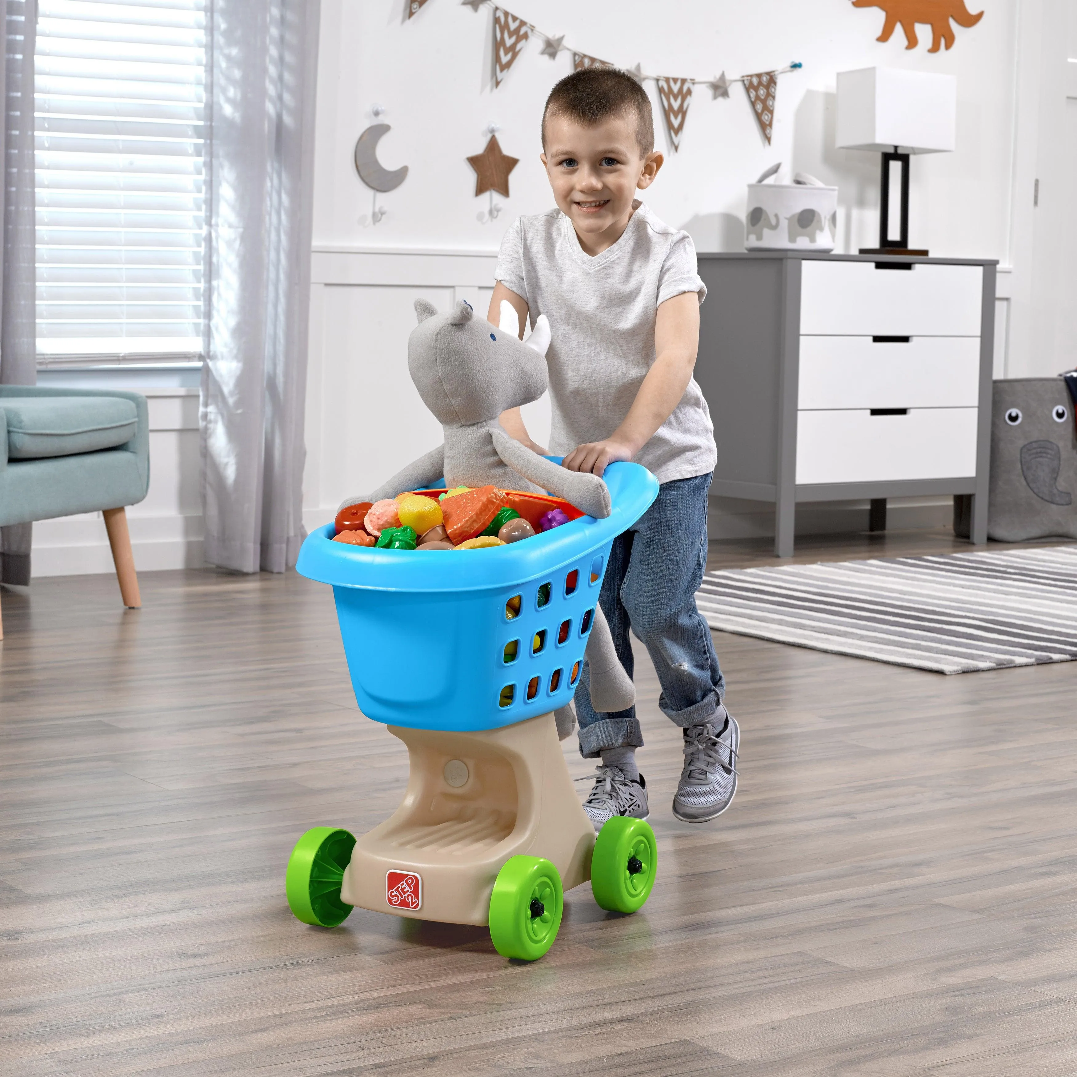 Step2 Little Helper's Shopping Cart for Kids, Blue