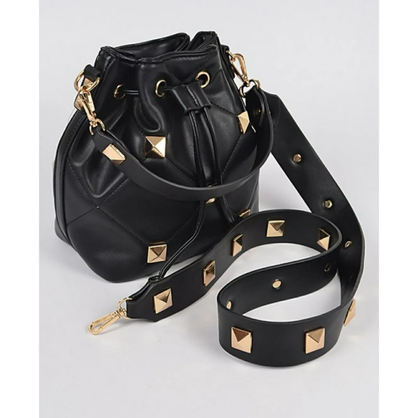 Studded Bucket Bag