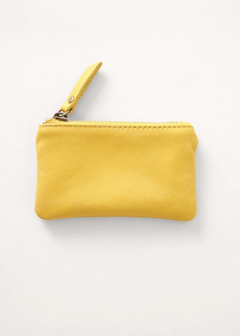 SUKI LEATHER PURSE - ACID YELLOW