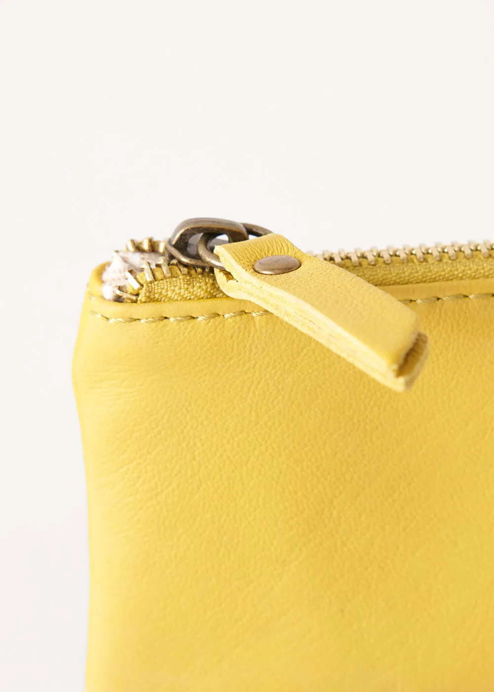 SUKI LEATHER PURSE - ACID YELLOW