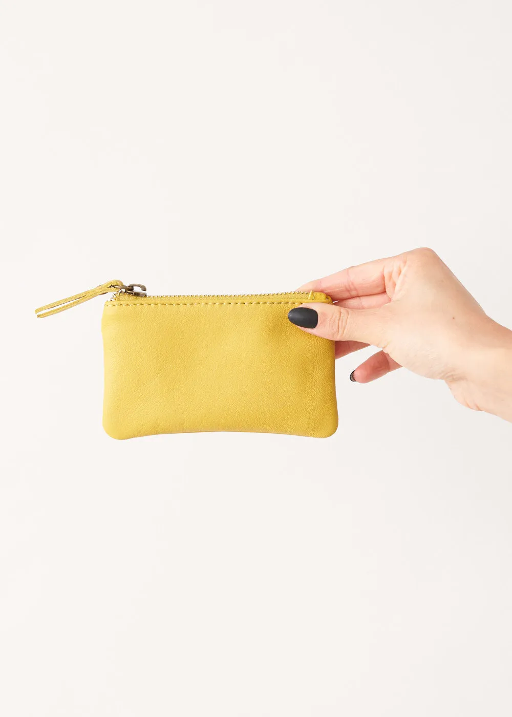 SUKI LEATHER PURSE - ACID YELLOW