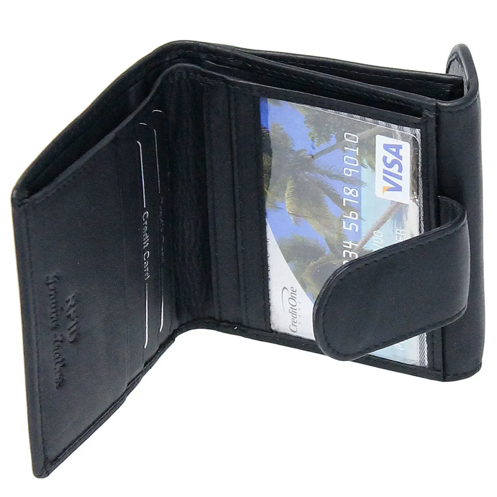 Super Thin Black Leather RFID Wallet #WL100RFIDK